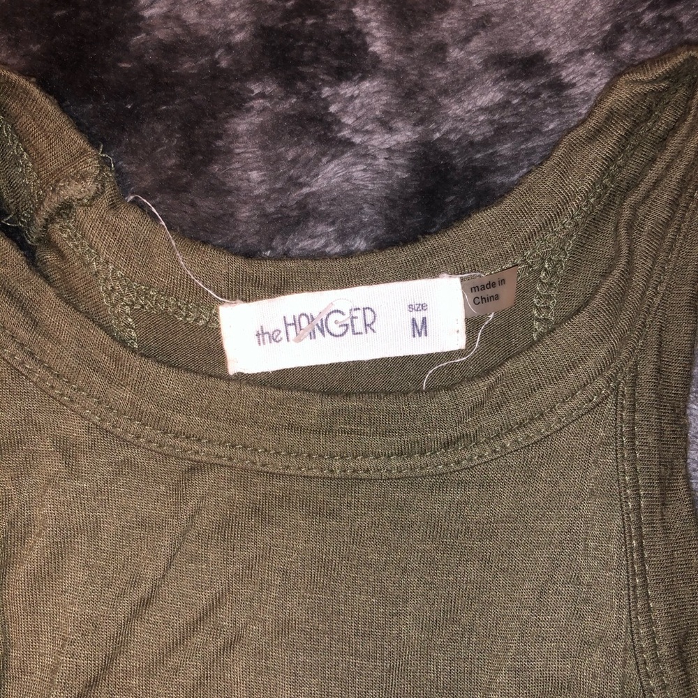 Green cropped tank